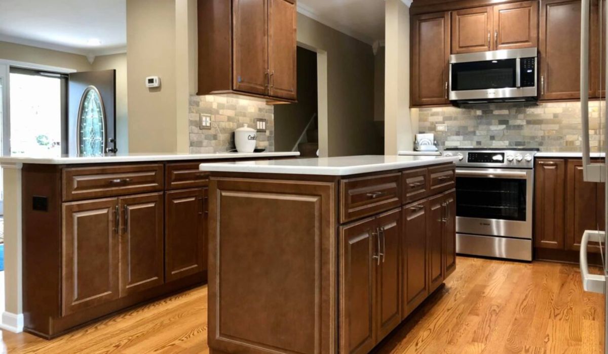 remodeled kitchen with hardwood floors