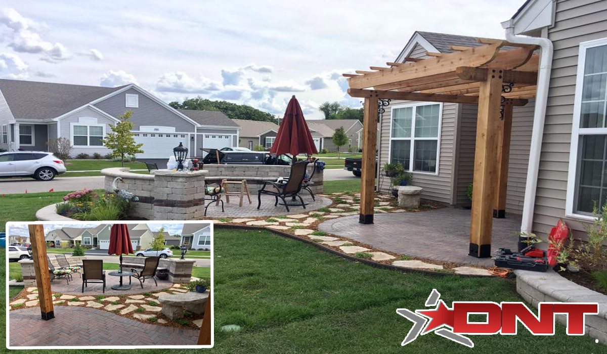 a patio and pergola design for outdoor space